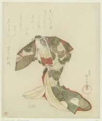 Danseuse (Kostuumparade tijdens het Nerimono feest in Shinmachi, Osaka)