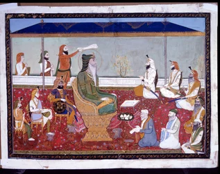 Ranjit Singh sur son trône doré
