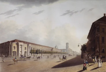 Le Grand Gostiny Dvor Marché des marchands à Saint-Pétersbourg, années 1820