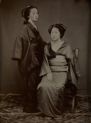 [Geisha avec assistant], années 1860