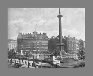 Trafalgar Square, Londres, vers 1900