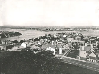 Vue depuis la rive nord, Sydney, Australie, 1895