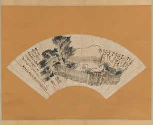 Scène de La Route étroite vers le Grand Nord Oku no hosomichi, ca. 1780
