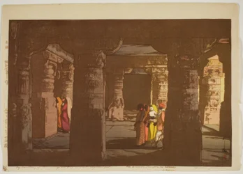Temple de la grotte n° 3 à Ellora (Erora dai sango kutsuin)