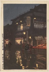 Douze scènes de Tokyo : Rue Kagurazaka après une pluie nocturne