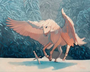 Pegasus, 2024 (huile sur toile)