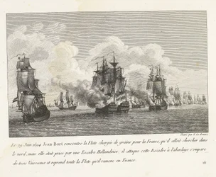 Jean Bart reprend des navires de blé à une escadre hollandaise, 1694