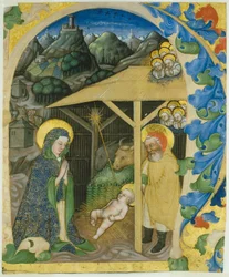 Nativité dans une Initiale H
