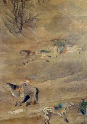 Cavalier mongol poursuivant un cheval (détail)