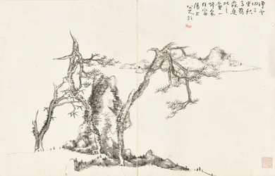 Paysages et Fleurs, album de six feuilles