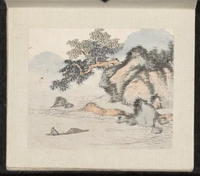 Paysages miniatures, datables de 1751-54 (album de huit feuilles ; encre et couleur sur papier)
