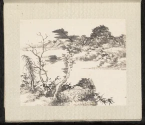 Paysages miniatures, datables de 1751-54 (album de huit feuilles ; encre et couleur sur papier)