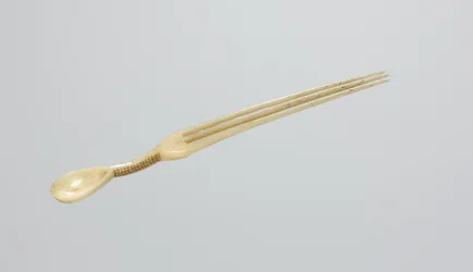 Cuillère/peigne à tabac, fin des années 1800 (os)