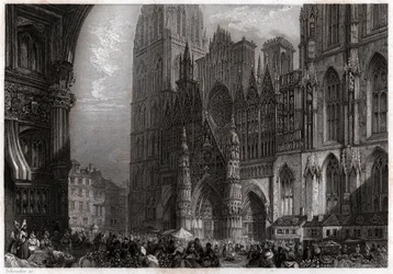 Cathédrale de Rouen, vers 1850