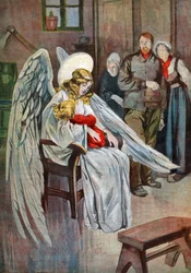 Ange gardien, vers 1910 (gravure)