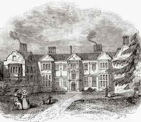 Ladye Place, Hurley, Berkshire, Angleterre, vue ici au début du 19ème siècle