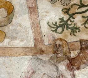 Église paroissiale (Parochiekerk Sint-Martinus). Intérieur. Croisée nord. Les peintures murales sur les voûtes.