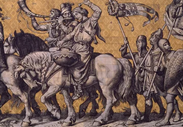Procession de princes, décoration en porcelaine de Meissen