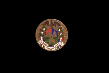 Pièce sud-africaine, shilling colorié à la main par des prisonniers de guerre anglo-boers