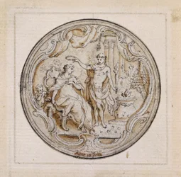 Étude de conception ornementale pour boîtier de montre, par Moser, Angleterre