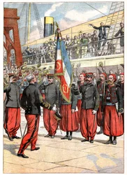 Le troisième régiment de zouaves à Marseille