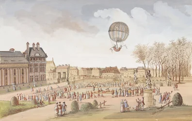 La première ascension en ballon à hydrogène