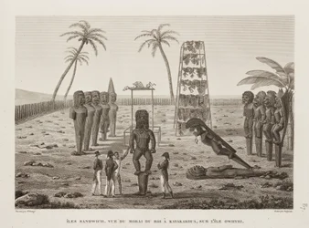 Le Morai du roi à Kayakakoua, îles Sandwich