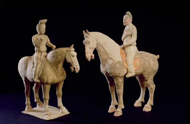 Deux cavaliers, chinois, dynastie Tang (618-906)