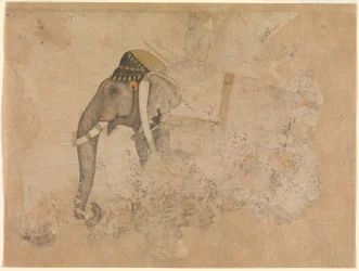 Hashim. Éléphant et Cavalier. vers 1640 Metropolitan Museum of Art, New-York