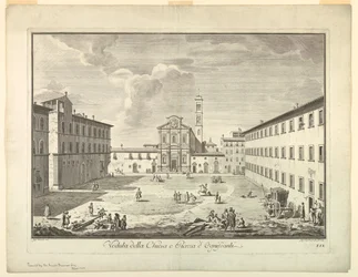 Vue de Florence, Planche de "Scelta di XXIV Vedute delle principali contrade, piazze, chiese, e palazzi della Città di Firenze"