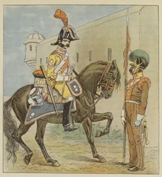 Armée espagnole, Dragon, 1er régiment, Lancier, 1er régiment, de la Manche