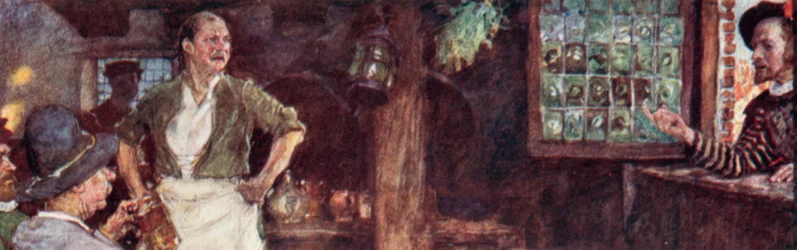 Shakespeare appelle à la taverne The Mermaid pour voir si Ben Jonson est là