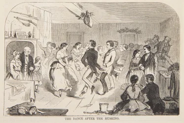 La danse après le battage
