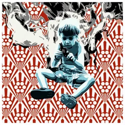 Motif rouge Digital Kid