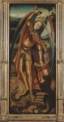 French: Saint Michel terrassant le dragon