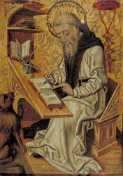 Saint Hiëronyme écrivant dans sa cellule d