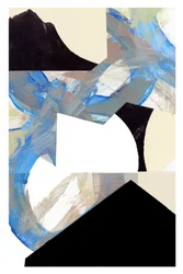 Géométrie abstraite bleue