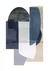 Géométrie abstraite bleue