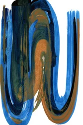 Abstrait : Bleu et orange