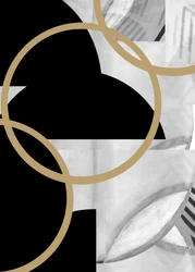 Cercles dorés abstraits