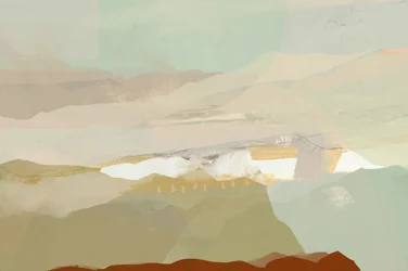 Paysage de montagne abstrait