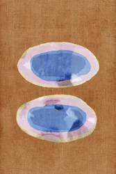 Formes abstraites bleues et roses