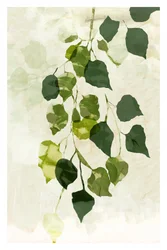 Feuilles vertes en cascade