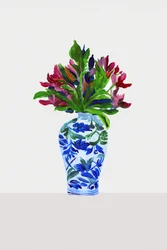 Fleurs peintes aux couleurs vives