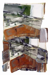 Paysage abstrait aux tons terreux