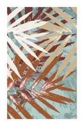 Feuillage tropical aux tons terreux