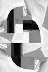 Abstrait géométrique en niveaux de gris