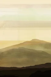 Les couches de la montagne brumeuse