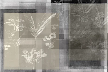 Composition botanique abstraite en superposition