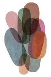 Formes abstraites organiques superposées